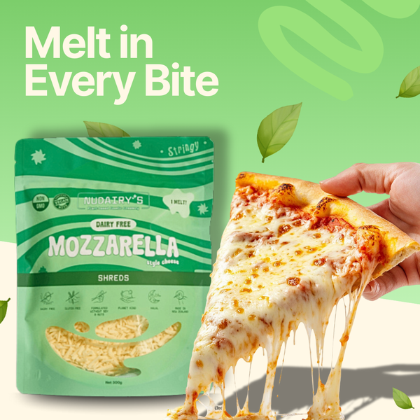 Discover Dairy-Free Excellence: Nudairy's Shredded Mozzarella for Food Service