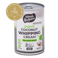 Honest to Goodness - Organic Coconut Whipping Cream CARTON 2.4L - 6 x 400ml