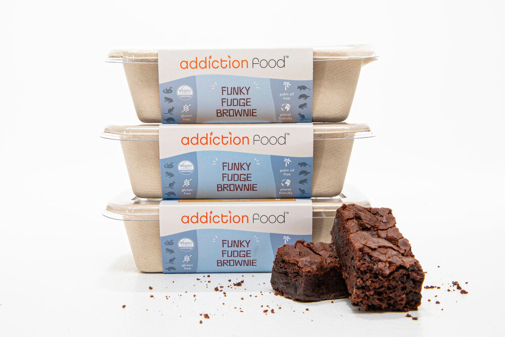 Addiction Food - Vegan Funky Fudge Brownie Chunk - Catering size 30g (box of 80) GF NF