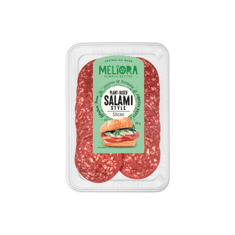 Meliora - Plant-Based Salami Style Slices RETAIL CARTON 1.8kg - 12 x 150g