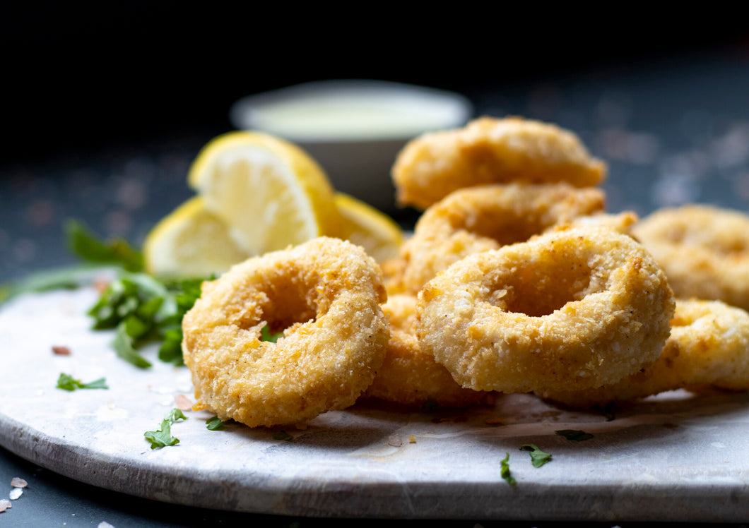 Vish - Plant based Crispy Calamari Free RETAIL CARTON 5kg - 10 x 500g