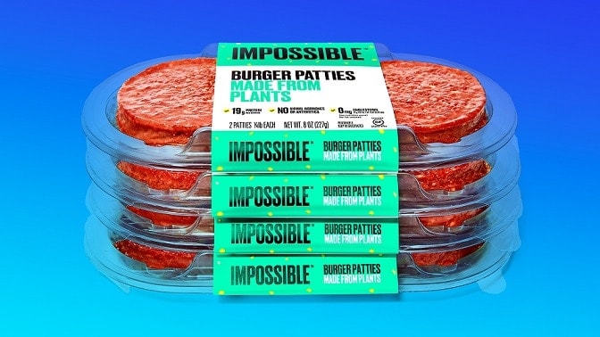 Impossible - Vegan Beef Burger Patties CARTON 4.54kg - (4 x 10 pack)