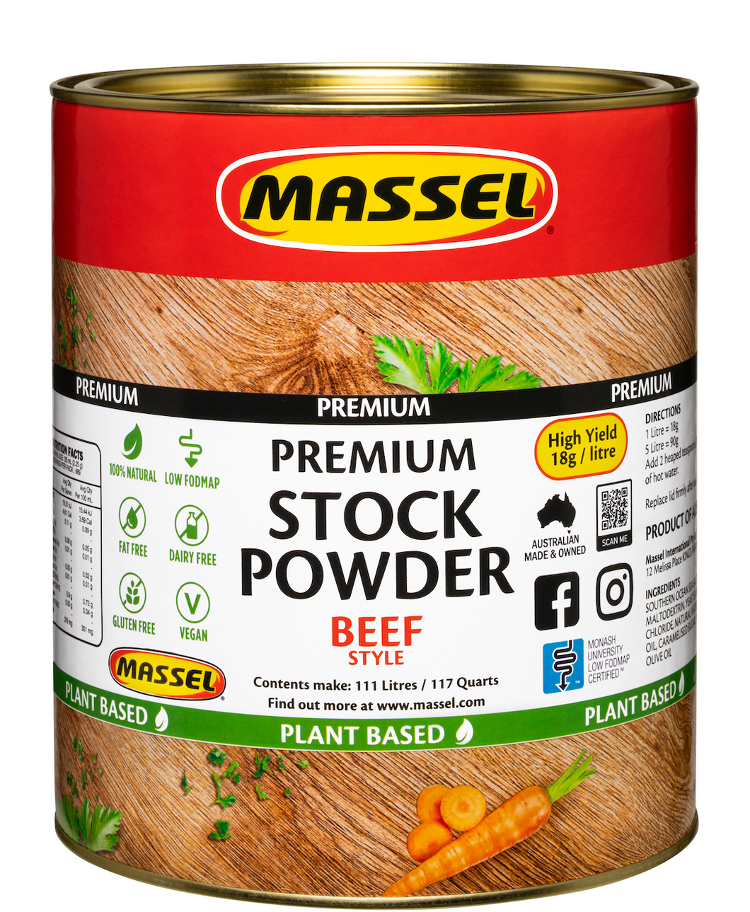 Massel - Vegan Advantage Classic Stock Powder Beef Style CARTON 10kg - 4 x 2.5kg