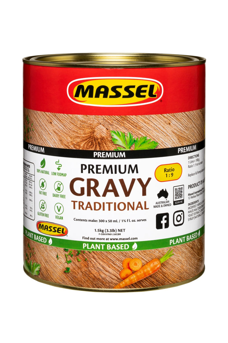 Massel Vegan Advantage Traditional Brown Style Gravy in its foodservice pack