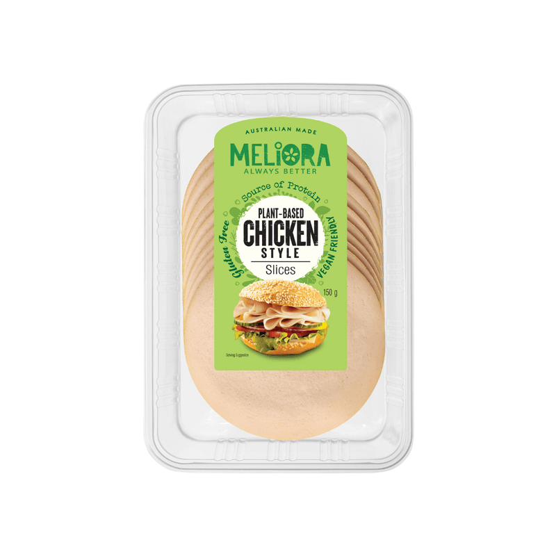 Meliora - Plant-Based Chicken Style Slices RETAIL CARTON 1.8kg - 12 x 150g