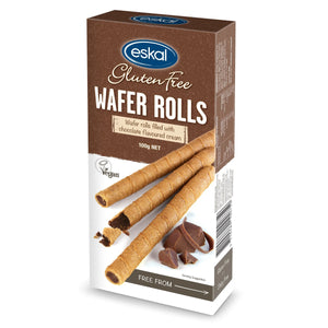Eskal- Chocolate Cream Wafer Rolls GLUTEN FREE - 12x100g