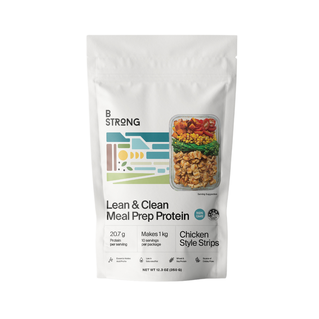 B Strong (Harvest B)  - Chicken Style Strips Meal Prep Protein  - 1kg (350g dry)