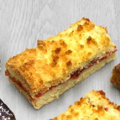 T.C.K - Raspberry Jam Coconut Slice – 15 slices per tray