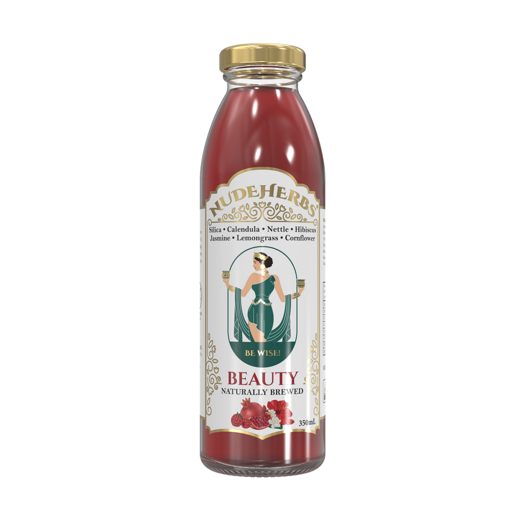 Nude Herbs - BEAUTY Pomegranate & Raspberry Tonic Drink - 12 x 350ml
