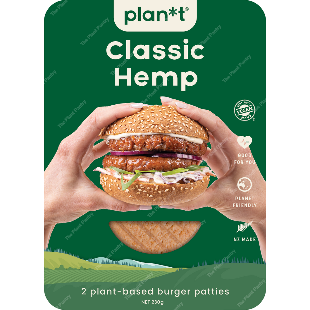 Sustainable Foods - Vegan Classic Hemp Burger Patty Carton - 36pcs x 115g