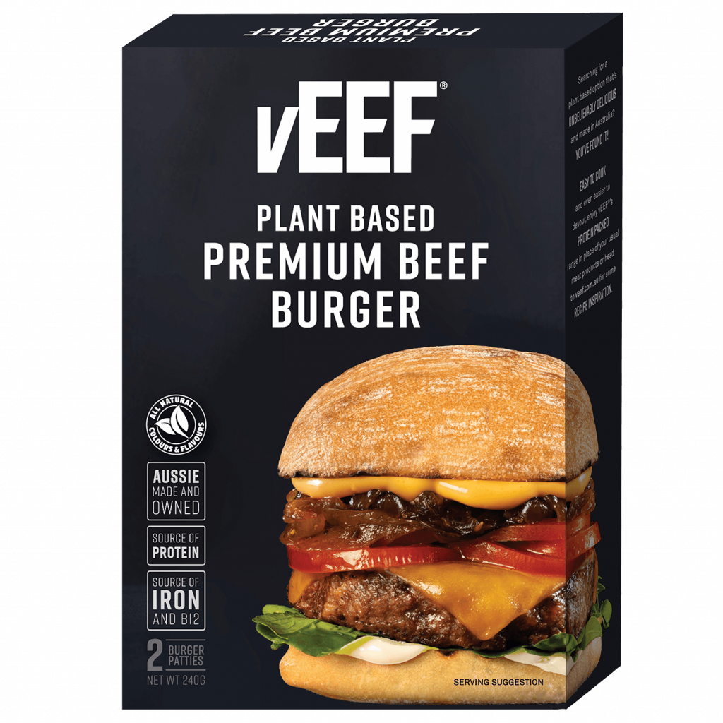 vEEF - Plant Based Premium Burgers - (24 x 113g patties)
