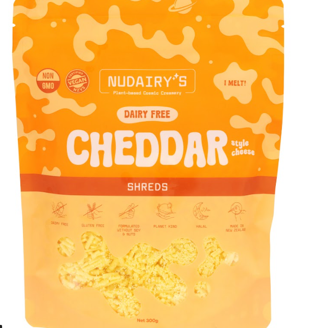 Nudairy - Vegan Shredded Cheddar Carton - 300g x 12
