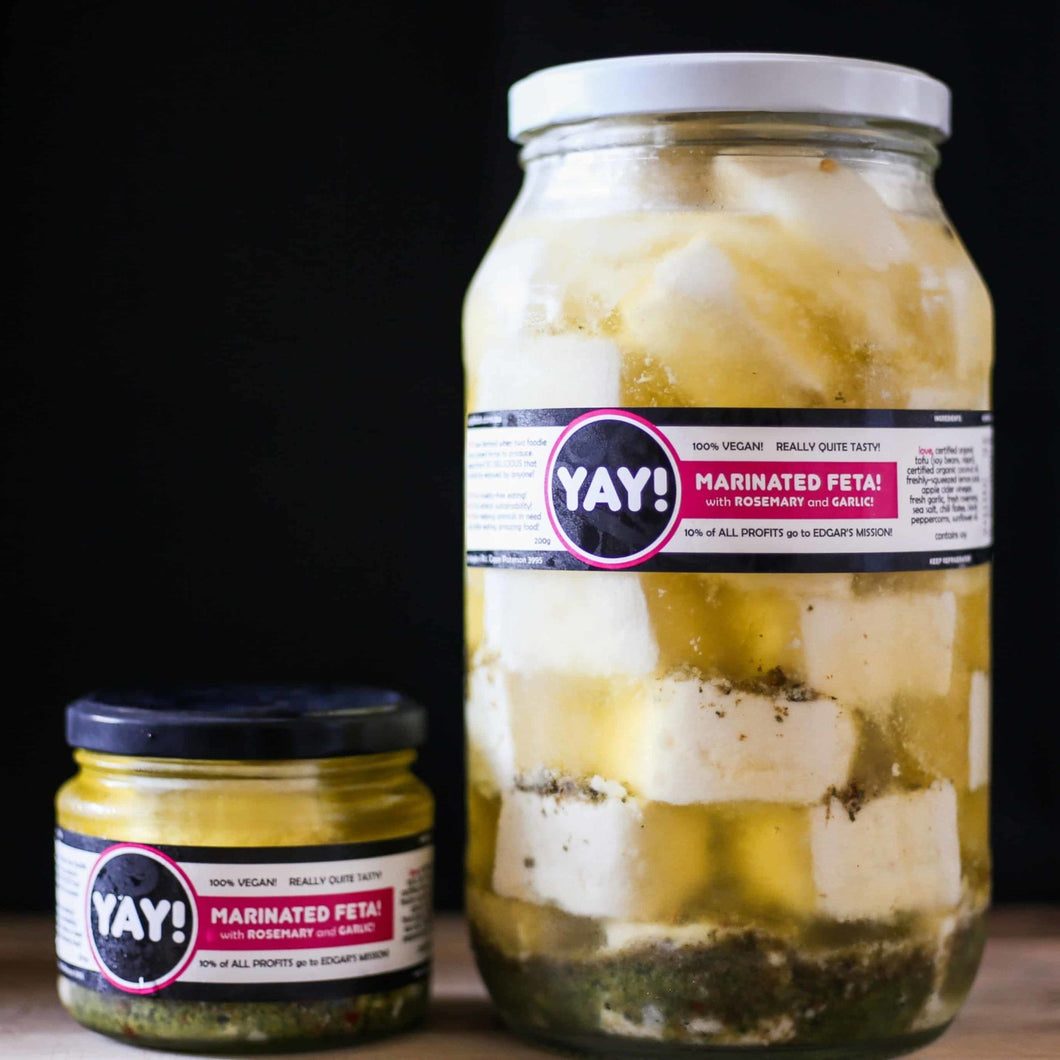 Yay Foods - Marinated Vegan Feta Retail Jar - 200g