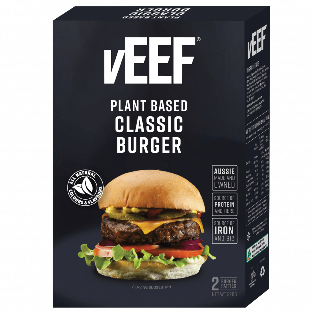 vEEF - Plant Based Classic Burgers - (24 x 113g patties)